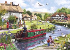 Swanning Along Summer Jigsaw Puzzle 1000pc